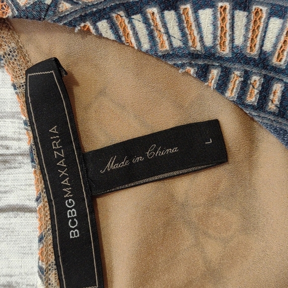 NWOT BCBGMaxAzriaAllina Printed Dress Dark Ink Combo - Picture 11 of 13